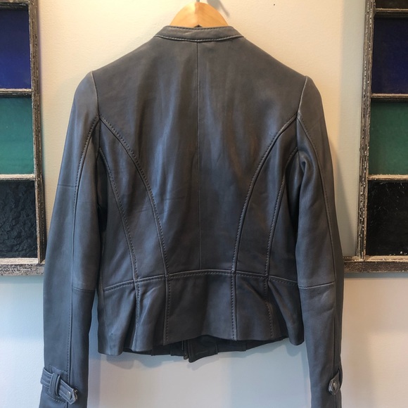 Gray Michael Kors leather jacket - Picture 7 of 7